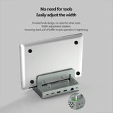 Vertical Laptop Docking Station with 4k / 60hz Type-c Hub - 10-In -1 Without Lan