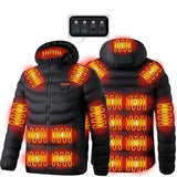 19 Zone 4 Control Black Usb Winter Electric Heated Jacket Warm Thermal Jacket - 19 Zone 4 Control Black Xxxxxl