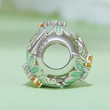 925 Sterling Silver Green Gradient Daisy Bee Bracelet