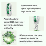 925 Sterling Silver Green Tree Life Pendant Bracelet
