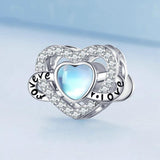 925 Sterling Silver Infinity Heart Bracelet With Zircon Beads