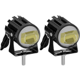 1Pair 12V - 85V Motorcycle Headlights Dual - Colour Automotive Led Working Headlights Colour: White + White Light With Flashing - Yellow + White Light Without Flashing