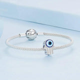 925 Sterling Silver Zircon Hand Of Fatima Bracelet