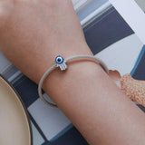 925 Sterling Silver Zircon Hand Of Fatima Bracelet