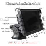 7 Inch Bluetooth 5.0 Carplay Monitor - Portable Compatible With Most Vehicles - Display