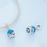925 Sterling Silver Crystal Ball Bracelet With Zirconia Charm