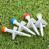 Adjustable Golf Tee Set - 4pcs / Box - 77mm Length - Aiming Assist