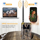 20Mp 2K Wildlife Hunting Trail Camera With Night Vision And 4G Cellular Surveillance