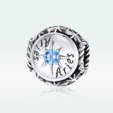 925 Sterling Silver Zodiac Zircon Bead Bracelet / Necklace Set Aries Style - Aries