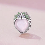 925 Sterling Silver Heart Flower Bracelet