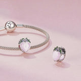 925 Sterling Silver Heart Flower Bracelet