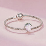 925 Sterling Silver Heart Flower Bracelet