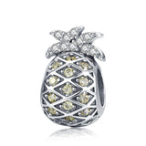 925 Sterling Silver Summer Pineapple Beads For Bracelet Or Necklace Diy Style - Bead