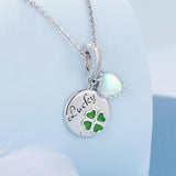 925 Sterling Silver Gold Plated Heart Clover Bracelet Pendant