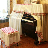 Lace Embroidered Piano Dust Cover - 150x35x110cm