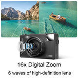3.0 Hd Children's Digital Camera with 48mp and 3 Screen - Black
