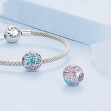 925 Sterling Silver Platinum Plated Butterfly Bracelet In