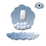 3 Piece Cloudy Gradient Memory Foam Wrist & Mouse Pad Set Blue+Gray - Model 3