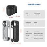 Amagisn Silicone Protective Cover for Insta360 X4 - Body Case + Lens Cover Black