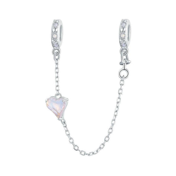 925 Sterling Silver Love Safety Chain For Diy Beading