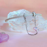 925 Sterling Silver Love Safety Chain For Diy Beading