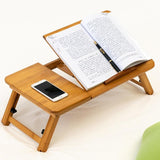 Adjustable Folding Laptop Desk for Dorm or Study - Height and Space Saver