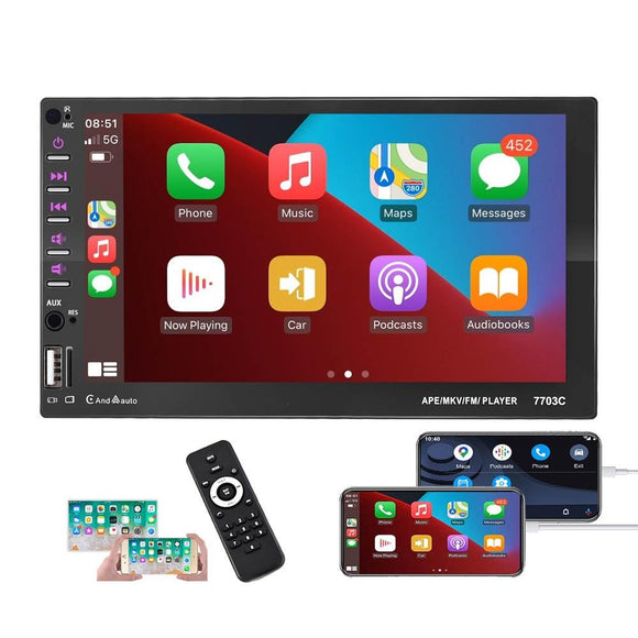 7 Inch Car Double Butt Mp5 Bluetooth Player - Universal Fit