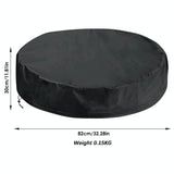82x30cm Foldable Sunscreen Pool Cover - Dustproof Round Black & Silver