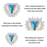 925 Sterling Silver Heart Charm Glass Bead Bracelet