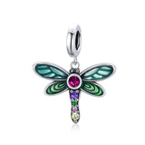 925 Sterling Silver Dragonfly Pendant For Diy Bracelets & Necklaces