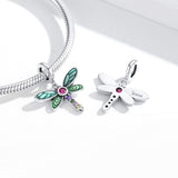 925 Sterling Silver Dragonfly Pendant For Diy Bracelets & Necklaces