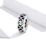 925 Sterling Silver Colorful Flag Beads For Diy Bracelets & Necklaces