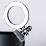 Adjustable 6 Led Ring Light with Strong Clip - 2m Desktop Computer Clip Light