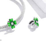 925 Sterling Silver Lucky Clover Beads For Diy Bracelets & Necklaces