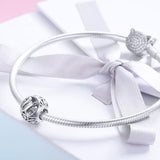 925 Sterling Silver Personalized Letter Beads For Diy Bracelets & Necklaces Style - U