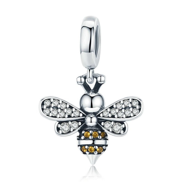 925 Sterling Silver Bee Charm For Diy Bracelets