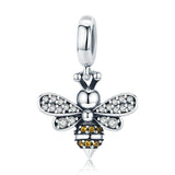 925 Sterling Silver Bee Charm For Diy Bracelets