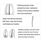 925 Sterling Silver Water Drop Earrings Glare Design
