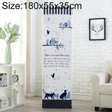 180x55x35cm All-inclusive Fabric Dust Cover for Vertical Cabinet Air Conditioners - Cat and Bird Design