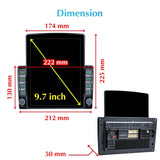 9.7 Inch Vertical Screen Car Android Mp5 Player - Phone Link Gps Fm Steering Wheel Control