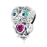 925 Sterling Silver Owl Beads For Diy Bracelets & Necklaces
