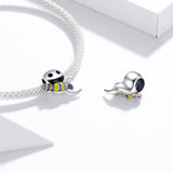 925 Sterling Silver Ghost Bead Bracelet & Necklace Set