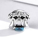 925 Sterling Silver Dog Beads For Diy Bracelets & Necklaces