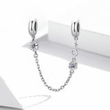 925 Sterling Silver Flower Safety Chain For Diy Bracelets & Necklaces