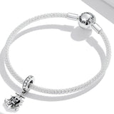 925 Sterling Silver Pirate Skull Pendant For Bracelet Or Necklace