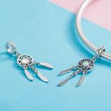 925 Sterling Silver Pearl Dream Catcher Bracelet Diy Accessory