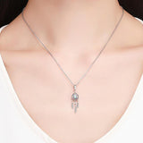 925 Sterling Silver Pearl Dream Catcher Bracelet Diy Accessory