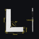 90 Degree Carbon Steel Right Angle Ruler - 100x70cm