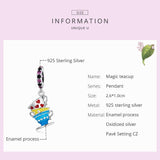 925 Sterling Silver Magic Cup Pendant For Diy Bracelets & Necklaces