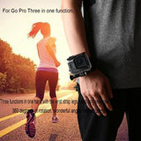 360 Degree Rotation Mount for Gopro Insta360 Dji Action Cameras - 3-in-1 Straps for Hand Wrist Arm Leg